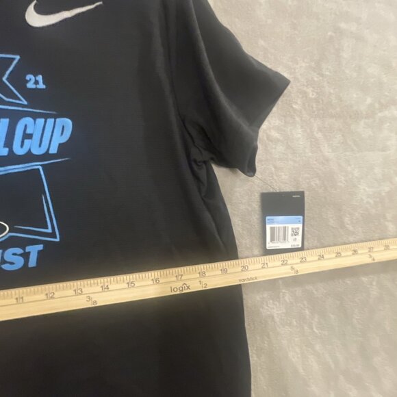 NWT‎ NIKE DRI-FIT 2021 NATIONAL CUP FINALIST US SOCCER CLUB BLACK/BLUE MEN’S MED - Picture 9 of 16